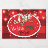 Étiquette Pour Bocaux Gîtes de Noël Spiritueux cuisine (Étiquettes simples)