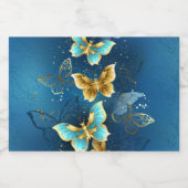 Étiquette Pour Bocaux Golden butterflies (Étiquettes simples)