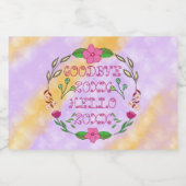 ÉTIQUETTE POUR BOCAUX GOODBYE 20XX HELLO 20XX (Étiquettes simples)