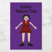 Étiquette Pour Bocaux Gothique Halloween Vampire Lady Custom (Étiquettes simples)