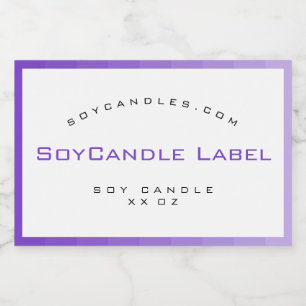 Étiquette Pour Bocaux Gradient de couleur Lilac minimaliste simple bougi