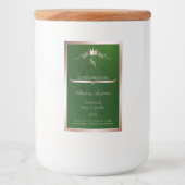 Étiquette Pour Bocaux Grass Green Product Label Rose Gold Frame Monogram (Devant)