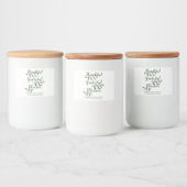 Étiquette Pour Bocaux Grateful Bienheureux vert foncé script moderne (Bouteilles)