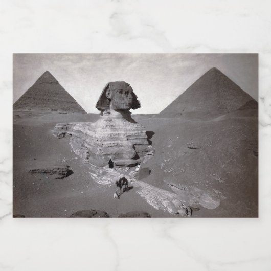 Étiquette Pour Bocaux Great Sphinx & Gizeh Pyramides Necropolis Egypte (Étiquettes simples)