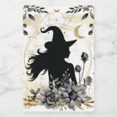 Étiquette Pour Bocaux Halloween contemporain moderne sorcière 3 (Étiquettes simples)