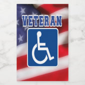 Étiquette Pour Bocaux Handicap Handicap Vétérinaire États-Unis (Étiquettes simples)