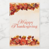 Étiquette Pour Bocaux Happy Thanksgiving (Étiquettes simples)