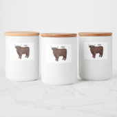 Étiquette Pour Bocaux Highland cow (Bouteilles)