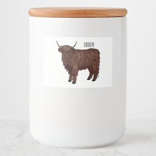 Étiquette Pour Bocaux Highland cow