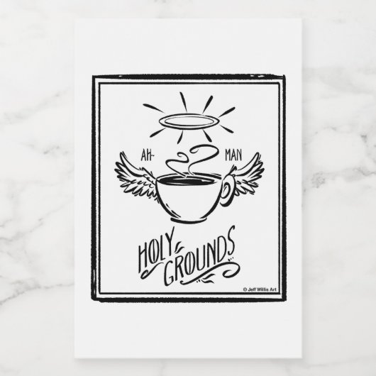 ÉTIQUETTE POUR BOCAUX HOLY GROUNDS COFFEE (Étiquettes simples)