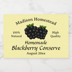 Étiquette Pour Bocaux Homestead Blackberry Conserve Jelly Jam modèle