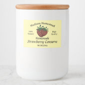 Étiquette Pour Bocaux Homestead Strawberry Conserve Jelly modèle (Devant)