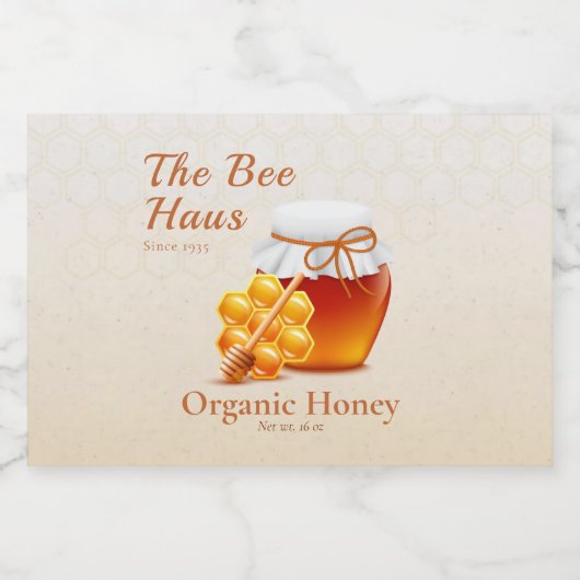 Étiquette Pour Bocaux Honey Jar (Étiquettes simples)