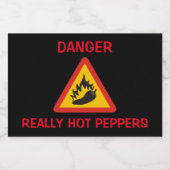 Étiquette Pour Bocaux Hot pepper danger (Étiquettes simples)