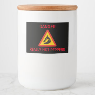 Étiquette Pour Bocaux Hot pepper danger