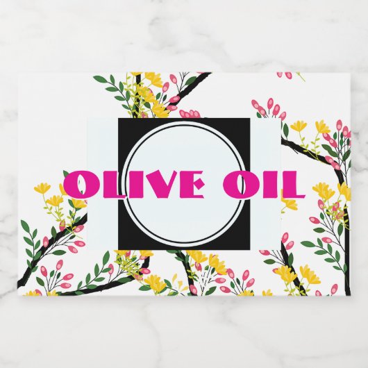 Étiquette Pour Bocaux Huile d'olive (Étiquettes simples)