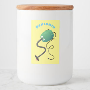 Étiquette Pour Bocaux Humour de dessin animé de l'aspirateur mignon