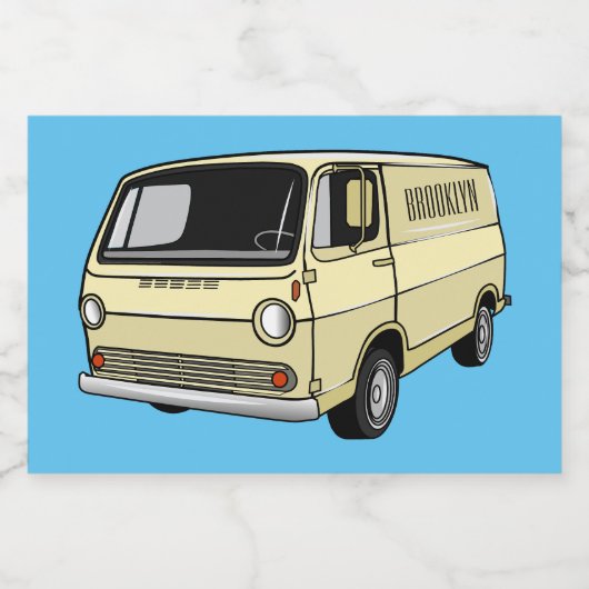 Étiquette Pour Bocaux Illustration classique de van (Étiquettes simples)