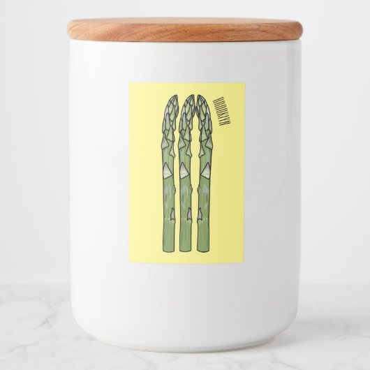 Étiquette Pour Bocaux Illustration d'Asparagus (Devant)