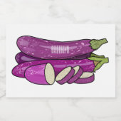 Étiquette Pour Bocaux Illustration d'aubergine (Étiquettes simples)
