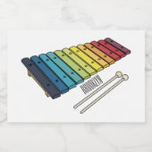 Étiquette Pour Bocaux Illustration de bande dessinée en Xylophone (Étiquettes simples)