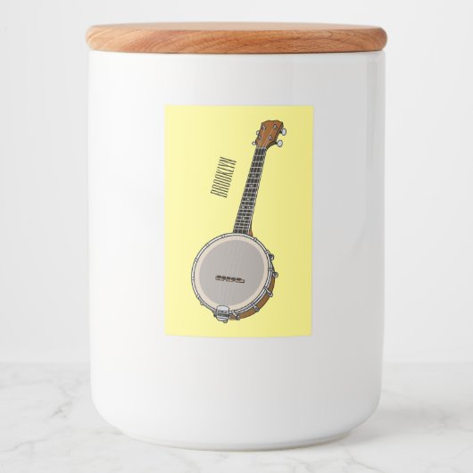 Étiquette Pour Bocaux Illustration de Banjo (Devant)