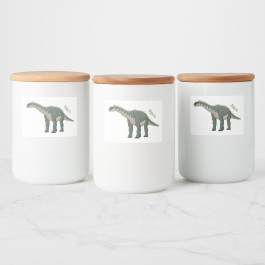 Étiquette Pour Bocaux Illustration de Barapasaurus (Bouteilles)