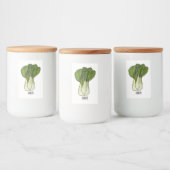 Étiquette Pour Bocaux Illustration de Bok choy (Bouteilles)
