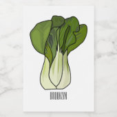 Étiquette Pour Bocaux Illustration de Bok choy (Étiquettes simples)