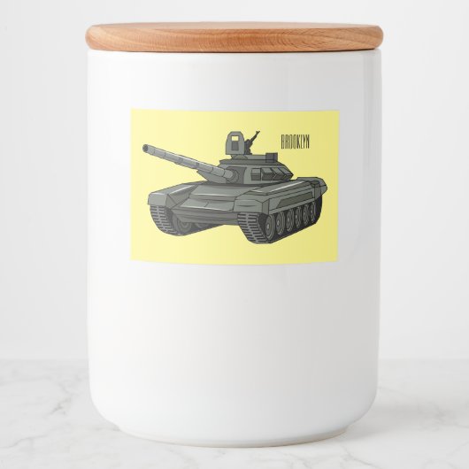 Étiquette Pour Bocaux Illustration de caricature de réservoir (Devant)