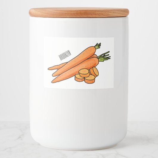 Étiquette Pour Bocaux Illustration de carotte (Devant)