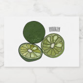 Étiquette Pour Bocaux Illustration de chaux Kaffir (Étiquettes simples)