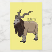 Étiquette Pour Bocaux Illustration de chèvre de Markhor (Étiquettes simples)