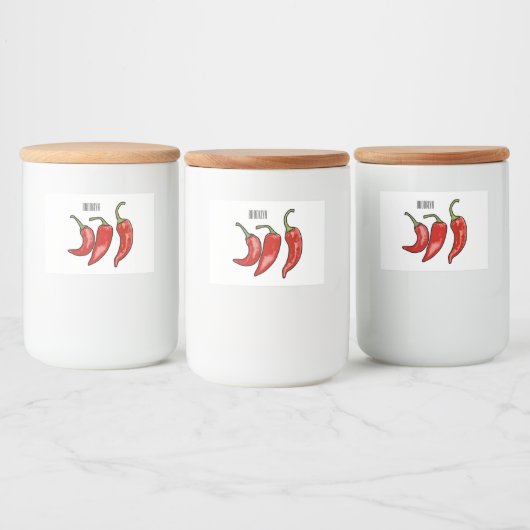 Étiquette Pour Bocaux Illustration de chili (Bouteilles)