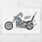 Étiquette Pour Bocaux Illustration de Chopper Motorcycle 1950 (Étiquettes simples)