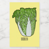 Étiquette Pour Bocaux Illustration de chou chinois (Étiquettes simples)