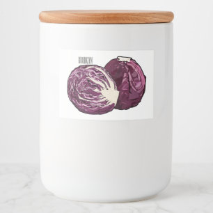 Étiquette Pour Bocaux Illustration de chou rouge