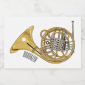 Étiquette Pour Bocaux Illustration de corne française (Étiquettes simples)