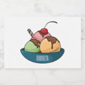 Étiquette Pour Bocaux Illustration de crème glacée (Étiquettes simples)