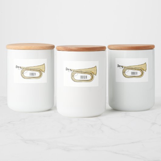 Étiquette Pour Bocaux Illustration de dessin animé Bugle (Bouteilles)