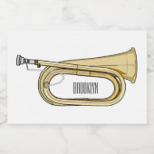 Étiquette Pour Bocaux Illustration de dessin animé Bugle (Étiquettes simples)