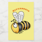 Étiquette Pour Bocaux Illustration de dessin animé d'abeilles joyeux (Étiquettes simples)