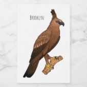 Étiquette Pour Bocaux illustration de dessin animé d'aigle de Java (Étiquettes simples)