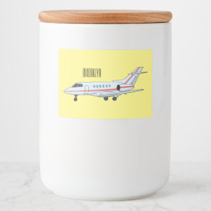 Étiquette Pour Bocaux Illustration de dessin animé d'avion privé