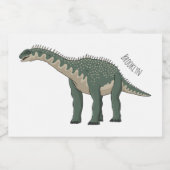 Étiquette Pour Bocaux illustration de dessin animé de Barapasaurus  (Étiquettes simples)