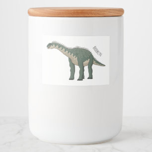 Étiquette Pour Bocaux illustration de dessin animé de Barapasaurus 