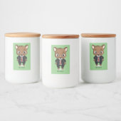 Étiquette Pour Bocaux Illustration de dessin animé de rat mignon (Bouteilles)