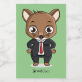 Étiquette Pour Bocaux Illustration de dessin animé de rat mignon (Étiquettes simples)