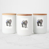 Étiquette Pour Bocaux Illustration de dessin animé Mandrill (Bouteilles)