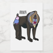 Étiquette Pour Bocaux Illustration de dessin animé Mandrill (Étiquettes simples)